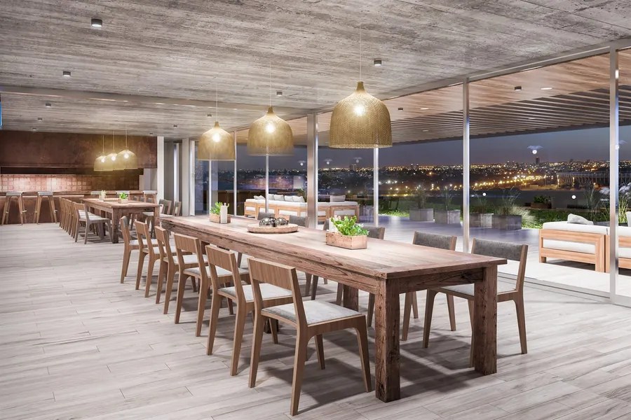 Render de espacios comunes y amenities de Vistas de Villa Belgrano